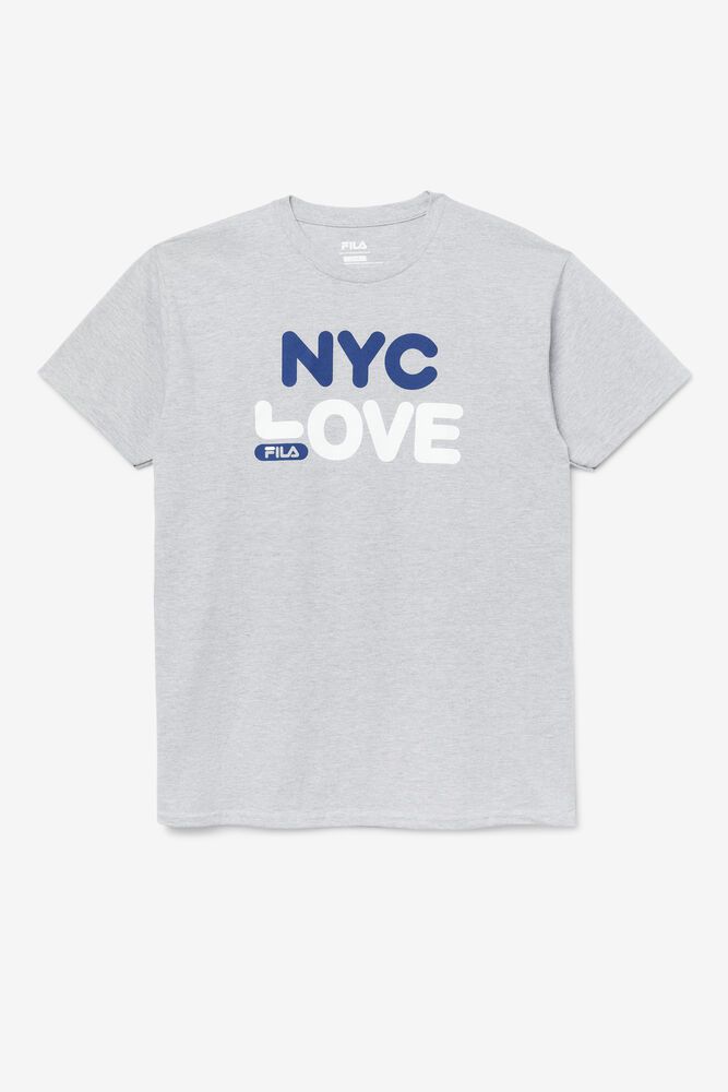 Fila Nyc Love T-Shirt Grey - Mens - 09781KXCJ